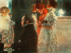 Schubert at the piano / Painting by Klimt, 1899.